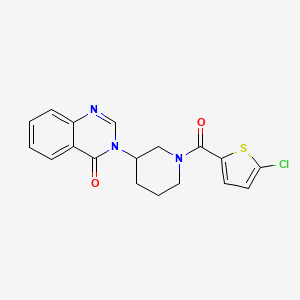 molecular formula C18H16ClN3O2S B2978148 3-(1-(5-氯噻吩-2-羰基)哌啶-3-基)喹唑啉-4(3H)-酮 CAS No. 2034423-12-4