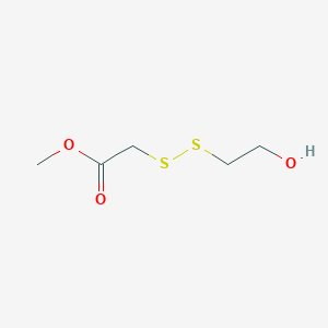 molecular formula C5H10O3S2 B2978151 Methyl 2-[(2-hydroxyethyl)disulfanyl]acetate CAS No. 877864-13-6