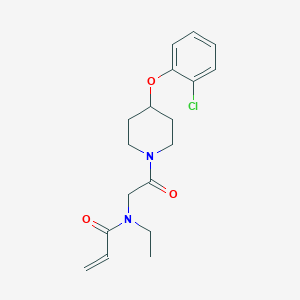 molecular formula C18H23ClN2O3 B2978153 N-[2-[4-(2-Chlorophenoxy)piperidin-1-yl]-2-oxoethyl]-N-ethylprop-2-enamide CAS No. 2361821-56-7