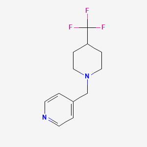 molecular formula C12H15F3N2 B2978154 4-{[4-(Trifluoromethyl)piperidin-1-yl]methyl}pyridine CAS No. 2097857-88-8