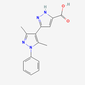 3',5'-dimethyl-1'-phenyl-1H,1'H-3,4'-bipyrazole-5-carboxylic acid