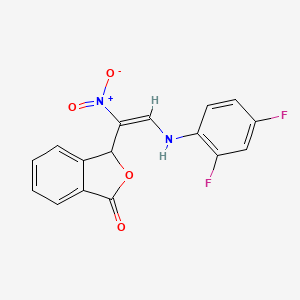 3-[2-(2,4-difluoroanilino)-1-nitrovinyl]-2-benzofuran-1(3H)-one