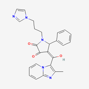 1-(3-(1H-imidazol-1-yl)propyl)-3-hydroxy-4-(2-methylimidazo[1,2-a]pyridine-3-carbonyl)-5-phenyl-1H-pyrrol-2(5H)-one