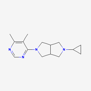 molecular formula C15H22N4 B2978164 2-Cyclopropyl-5-(5,6-dimethylpyrimidin-4-yl)octahydropyrrolo[3,4-c]pyrrole CAS No. 2200543-85-5