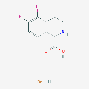 molecular formula C10H10BrF2NO2 B2978170 5,6-Difluoro-1,2,3,4-tetrahydroisoquinoline-1-carboxylic acid;hydrobromide CAS No. 2241138-94-1