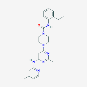 N-(2-ethylphenyl)-4-(2-methyl-6-((4-methylpyridin-2-yl)amino)pyrimidin-4-yl)piperazine-1-carboxamide