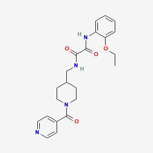 molecular formula C22H26N4O4 B2978173 N1-(2-乙氧苯基)-N2-((1-异烟酰基哌啶-4-基)甲基)草酰胺 CAS No. 1421480-62-7
