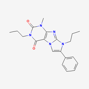 molecular formula C20H23N5O2 B2978174 4-甲基-7-苯基-2,6-二丙基嘌呤[7,8-a]咪唑-1,3-二酮 CAS No. 899988-73-9