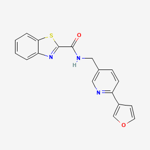 molecular formula C18H13N3O2S B2978175 N-((6-(呋喃-3-基)吡啶-3-基)甲基)苯并[d]噻唑-2-甲酰胺 CAS No. 2034337-58-9