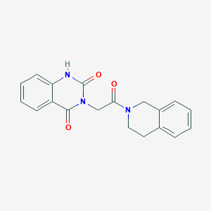 molecular formula C19H17N3O3 B2978201 3-[2-(3,4-二氢-1H-异喹啉-2-基)-2-氧代乙基]-1H-喹唑啉-2,4-二酮 CAS No. 958710-96-8