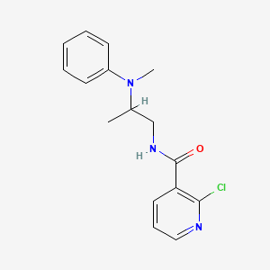 molecular formula C16H18ClN3O B2978202 2-chloro-N-{2-[methyl(phenyl)amino]propyl}pyridine-3-carboxamide CAS No. 1427692-86-1