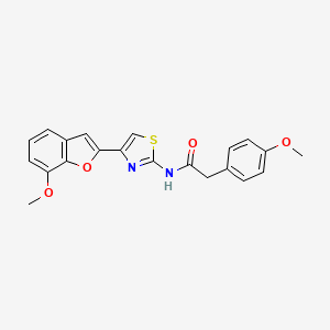 N-(4-(7-methoxybenzofuran-2-yl)thiazol-2-yl)-2-(4-methoxyphenyl)acetamide