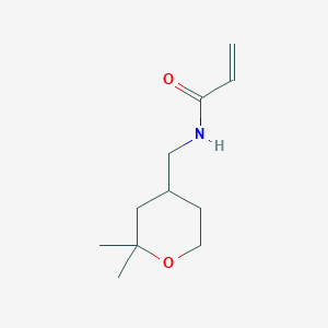 molecular formula C11H19NO2 B2978208 N-[(2,2-Dimethyloxan-4-yl)methyl]prop-2-enamide CAS No. 2224403-73-8