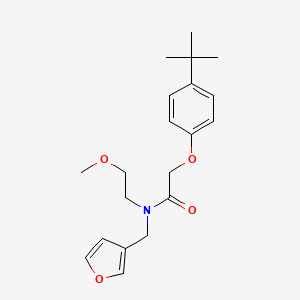 molecular formula C20H27NO4 B2978213 2-(4-(tert-butyl)phenoxy)-N-(furan-3-ylmethyl)-N-(2-methoxyethyl)acetamide CAS No. 1421478-32-1