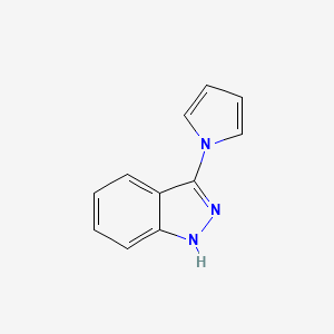molecular formula C11H9N3 B2978218 3-(1H-pyrrol-1-yl)-1H-indazole CAS No. 866019-02-5