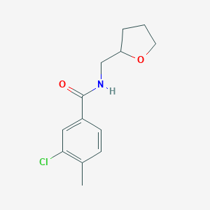 molecular formula C13H16ClNO2 B297823 3-chloro-4-methyl-N-(tetrahydrofuran-2-ylmethyl)benzamide 