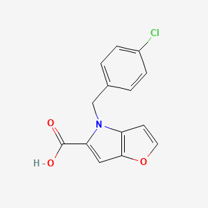 4-[(4-Chlorophenyl)methyl]furano[3,2-b]pyrrole-5-carboxylic acid