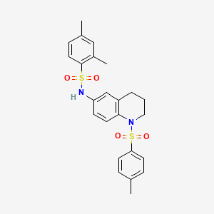 molecular formula C24H26N2O4S2 B2978237 2,4-二甲基-N-(1-甲苯磺酰-1,2,3,4-四氢喹啉-6-基)苯磺酰胺 CAS No. 1005300-62-8