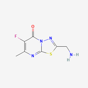 2-(Aminomethyl)-6-fluoro-7-methyl-[1,3,4]thiadiazolo[3,2-a]pyrimidin-5-one