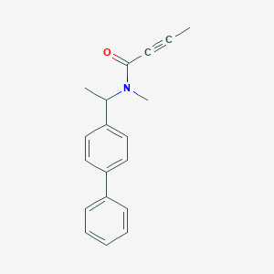 N-Methyl-N-[1-(4-phenylphenyl)ethyl]but-2-ynamide