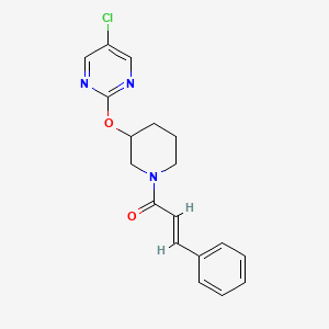 (E)-1-(3-((5-chloropyrimidin-2-yl)oxy)piperidin-1-yl)-3-phenylprop-2-en-1-one