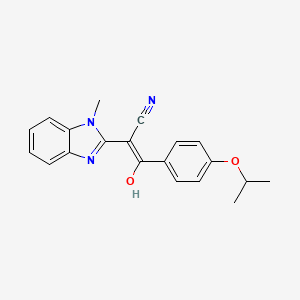 molecular formula C20H19N3O2 B2978242 (E)-3-(4-异丙氧基苯基)-2-(1-甲基-1H-苯并[d]咪唑-2(3H)-亚甲基)-3-氧代丙腈 CAS No. 391876-34-9