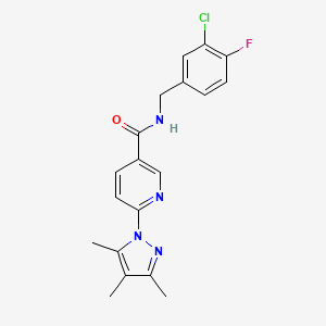 N-(3-chloro-4-fluorobenzyl)-6-(3,4,5-trimethyl-1H-pyrazol-1-yl)nicotinamide