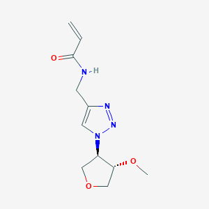 N-({1-[(3R,4S)-4-methoxyoxolan-3-yl]-1H-1,2,3-triazol-4-yl}methyl)prop-2-enamide