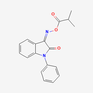 [(Z)-(2-oxo-1-phenylindol-3-ylidene)amino] 2-methylpropanoate