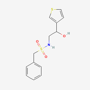 N-(2-hydroxy-2-(thiophen-3-yl)ethyl)-1-phenylmethanesulfonamide
