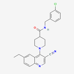 molecular formula C25H25ClN4O B2978261 1-{3-[(4-methylphenyl)thio]pyrazin-2-yl}-N-[3-(methylthio)phenyl]piperidine-4-carboxamide CAS No. 1226453-36-6