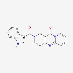 molecular formula C20H16N4O2 B2978263 2-(1H-indole-3-carbonyl)-3,4-dihydro-1H-dipyrido[1,2-a:4',3'-d]pyrimidin-11(2H)-one CAS No. 2034413-25-5