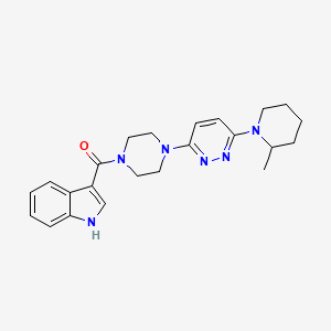 molecular formula C23H28N6O B2978264 (1H-吲哚-3-基)(4-(6-(2-甲基哌啶-1-基)嘧啶-3-基)哌嗪-1-基)甲苯酮 CAS No. 1251624-17-5