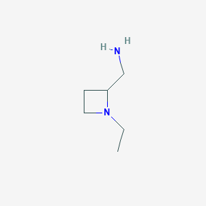 molecular formula C6H14N2 B2978270 (1-Ethylazetidin-2-yl)methanamine CAS No. 1314924-87-2