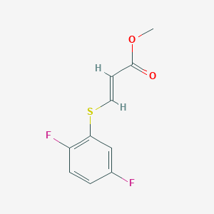 molecular formula C10H8F2O2S B2978290 Methyl 3-[(2,5-difluorophenyl)sulfanyl]prop-2-enoate CAS No. 1563957-23-2