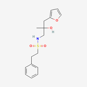 molecular formula C16H21NO4S B2978291 N-(3-(furan-2-yl)-2-hydroxy-2-methylpropyl)-2-phenylethanesulfonamide CAS No. 1790194-81-8