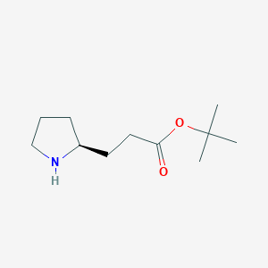 molecular formula C11H21NO2 B2978295 Tert-butyl 3-[(2S)-pyrrolidin-2-yl]propanoate CAS No. 2248184-15-6