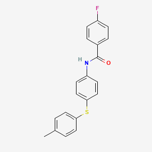 4-fluoro-N-{4-[(4-methylphenyl)sulfanyl]phenyl}benzamide