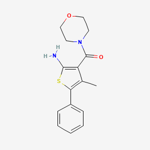 molecular formula C16H18N2O2S B2978301 4-甲基-3-(吗啉-4-基羰基)-5-苯基噻吩-2-胺 CAS No. 749920-71-6