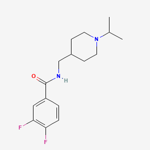 molecular formula C16H22F2N2O B2978303 3,4-二氟-N-((1-异丙基哌啶-4-基)甲基)苯甲酰胺 CAS No. 946210-24-8