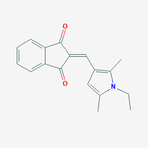 molecular formula C18H17NO2 B297831 2-[(1-Ethyl-2,5-dimethyl-3-pyrrolyl)methylidene]indene-1,3-dione 