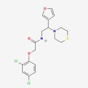 molecular formula C18H20Cl2N2O3S B2978322 2-(2,4-二氯苯氧基)-N-(2-(呋喃-3-基)-2-硫代吗啉乙基)乙酰胺 CAS No. 2034572-99-9