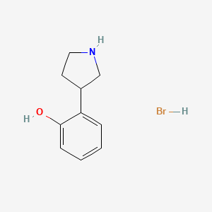 molecular formula C10H14BrNO B2978331 2-(Pyrrolidin-3-yl)phenol hydrobromide CAS No. 1956332-58-3