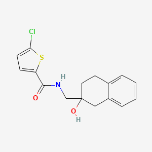 molecular formula C16H16ClNO2S B2978339 5-chloro-N-((2-hydroxy-1,2,3,4-tetrahydronaphthalen-2-yl)methyl)thiophene-2-carboxamide CAS No. 1421455-17-5