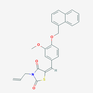 molecular formula C25H21NO4S B297834 3-Allyl-5-[3-methoxy-4-(1-naphthylmethoxy)benzylidene]-1,3-thiazolidine-2,4-dione 