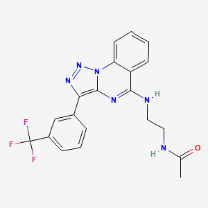 molecular formula C20H17F3N6O B2978341 N-[2-({3-[3-(trifluoromethyl)phenyl]-[1,2,3]triazolo[1,5-a]quinazolin-5-yl}amino)ethyl]acetamide CAS No. 866844-72-6