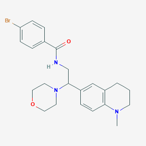 molecular formula C23H28BrN3O2 B2978344 4-bromo-N-(2-(1-methyl-1,2,3,4-tetrahydroquinolin-6-yl)-2-morpholinoethyl)benzamide CAS No. 922085-90-3