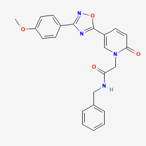 molecular formula C23H20N4O4 B2978357 N-苄基-3-甲基-1-(3,4,5-三乙氧基苯甲酰)哌啶-3-甲酰胺 CAS No. 1112419-39-2