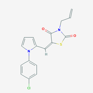 molecular formula C17H13ClN2O2S B297837 3-allyl-5-{[1-(4-chlorophenyl)-1H-pyrrol-2-yl]methylene}-1,3-thiazolidine-2,4-dione 