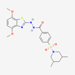 B2978373 N'-(4,7-dimethoxybenzo[d]thiazol-2-yl)-4-((3,5-dimethylpiperidin-1-yl)sulfonyl)benzohydrazide CAS No. 851988-05-1